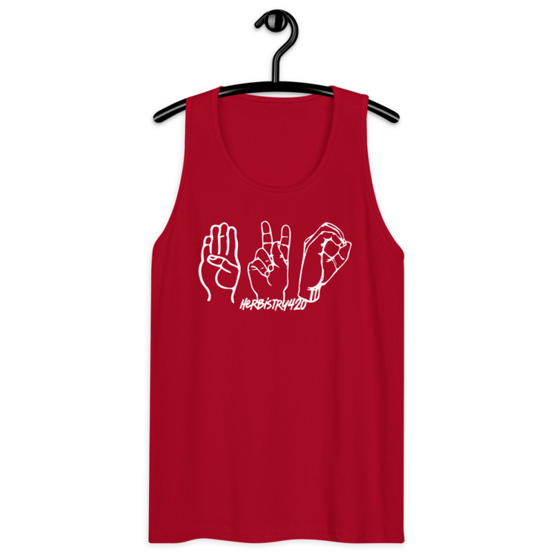 420 Hands – Men’s premium tank top — red