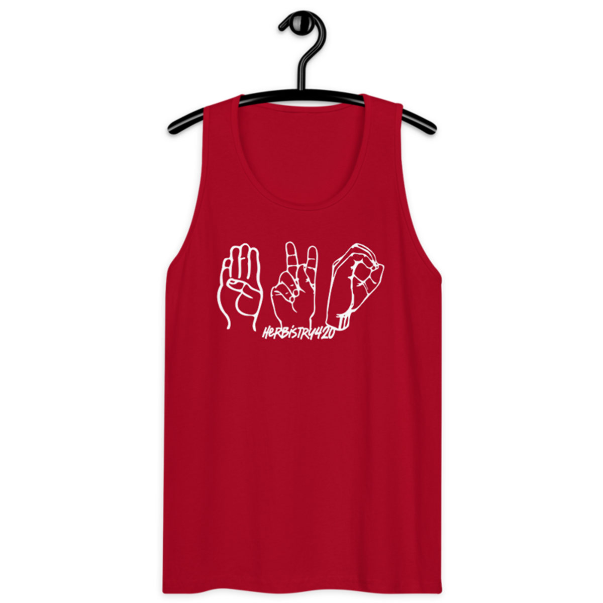 420 Hands – Men’s premium tank top — red
