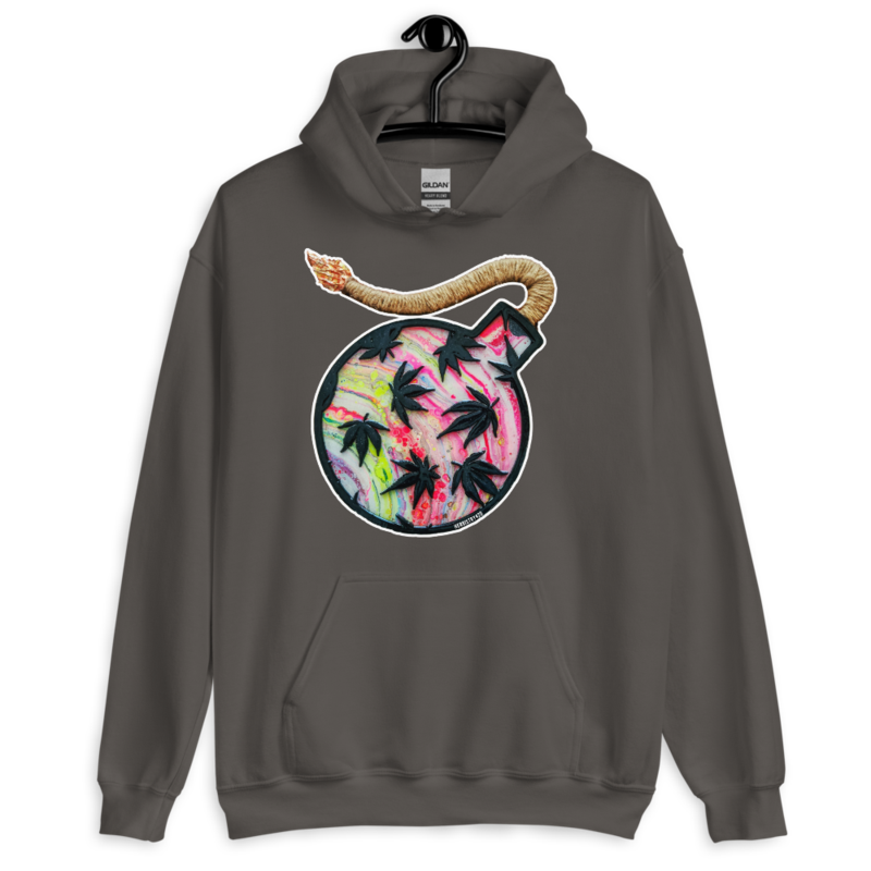 Da Bomb – Red – Unisex Hoodie — charcoal