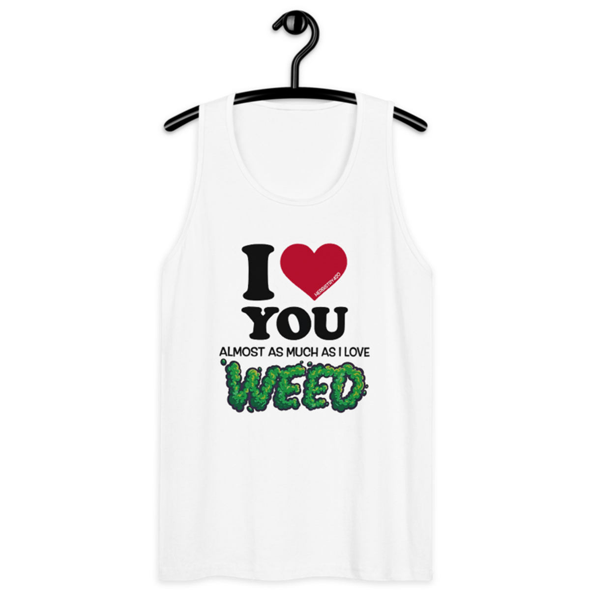 I Love You Almost – Men’s premium tank top — white