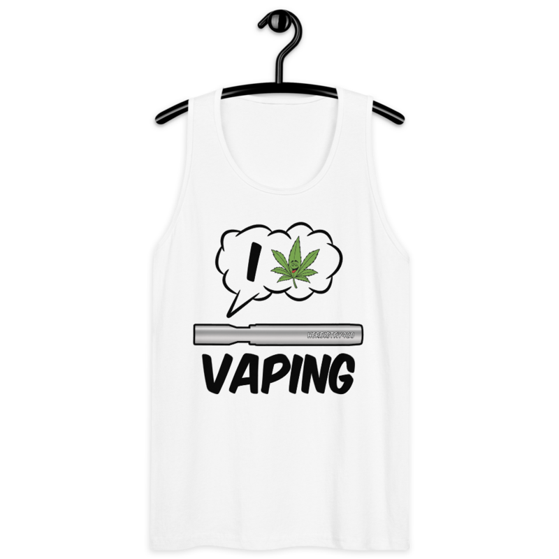 I Love Vaping – Men’s premium tank top — white
