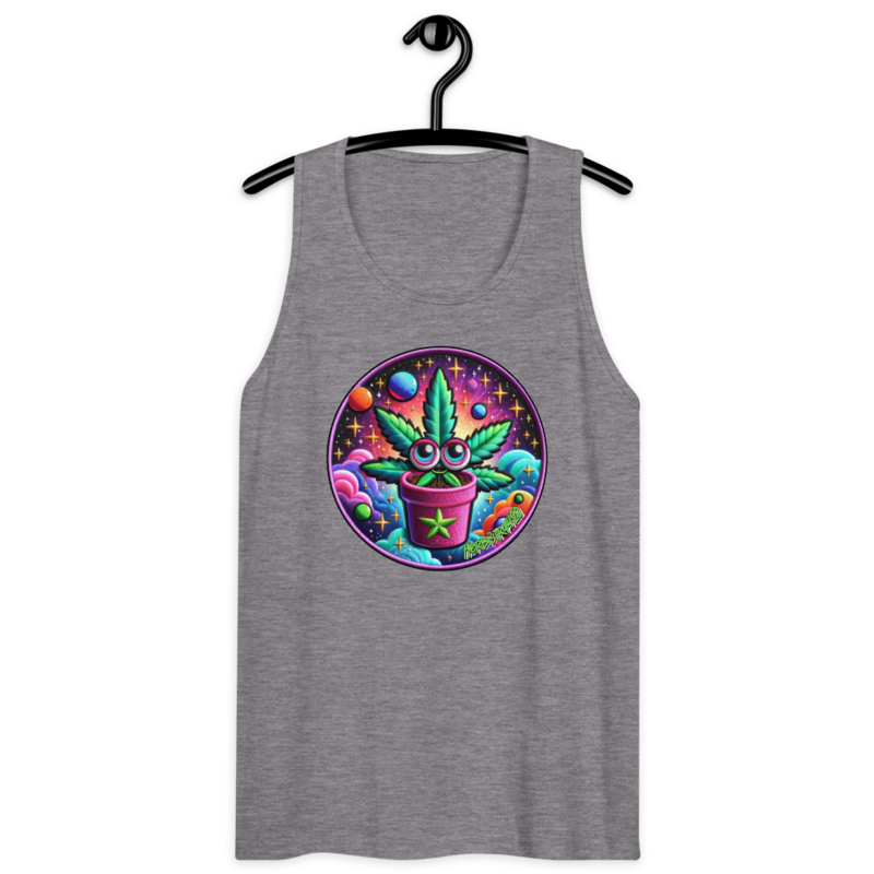 Space Plant – Men’s premium tank top — athletic heather