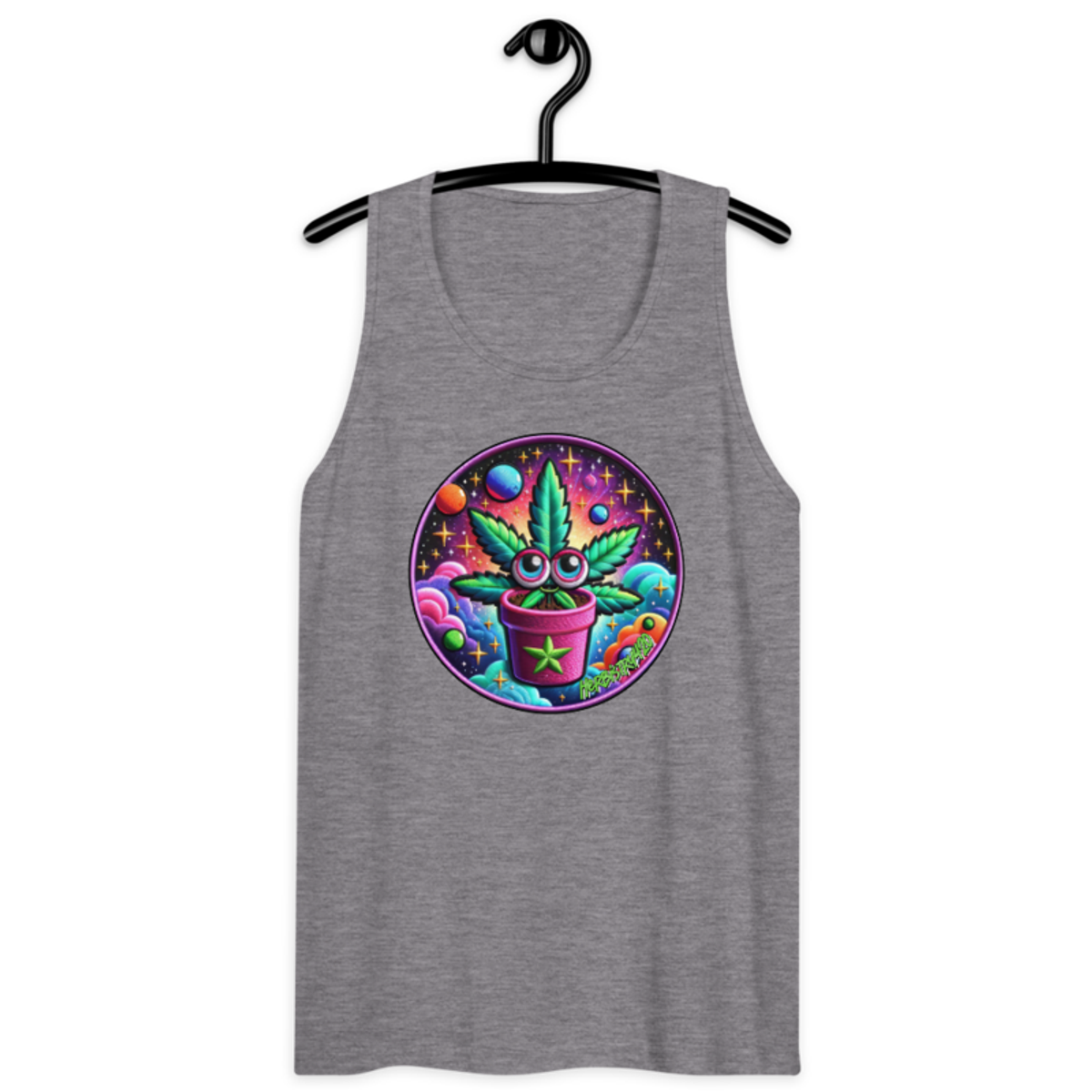 Space Plant – Men’s premium tank top — athletic heather