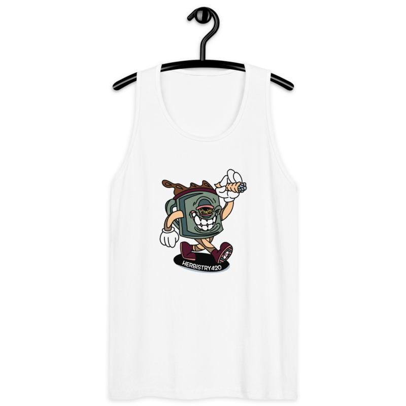 Coffee Cup – Men’s premium tank top — white