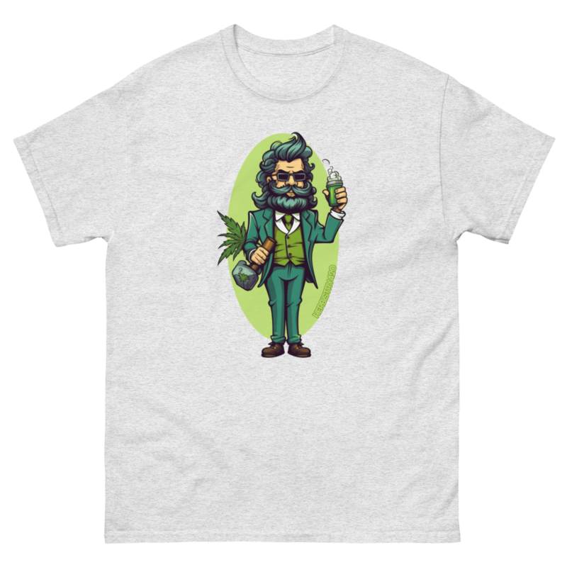 Weed Hipster – Unisex Classic Tee — ash