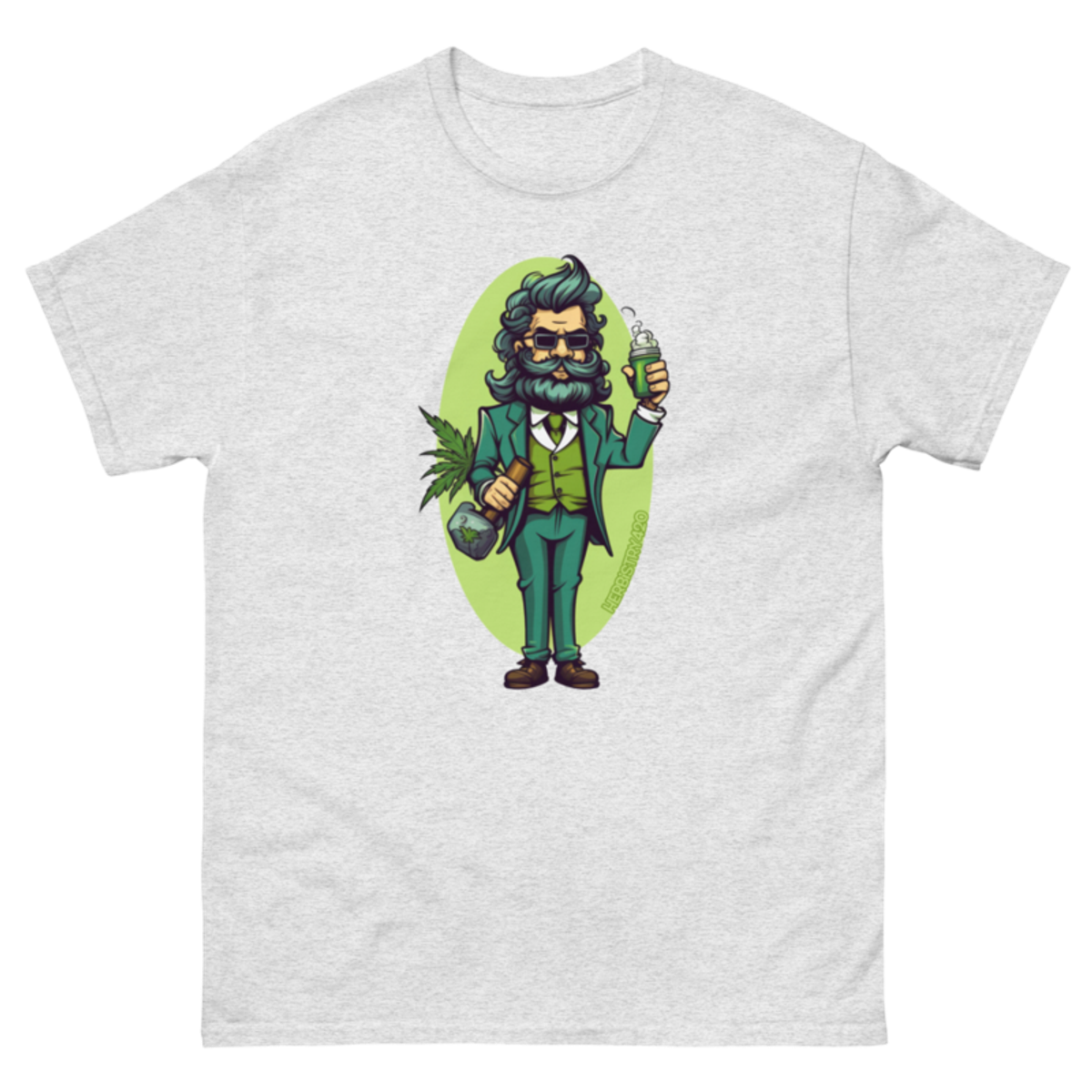 Weed Hipster – Unisex Classic Tee — ash