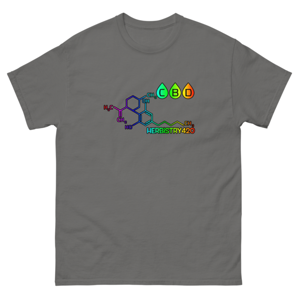 CBD Molecule – Unisex Classic Tee — charcoal
