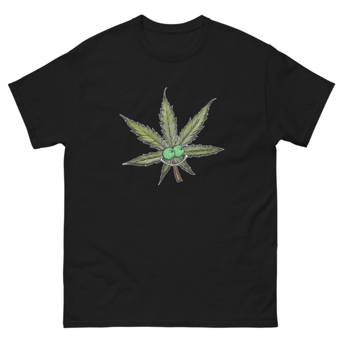 Happy Leaf – Unisex Classic Tee — black