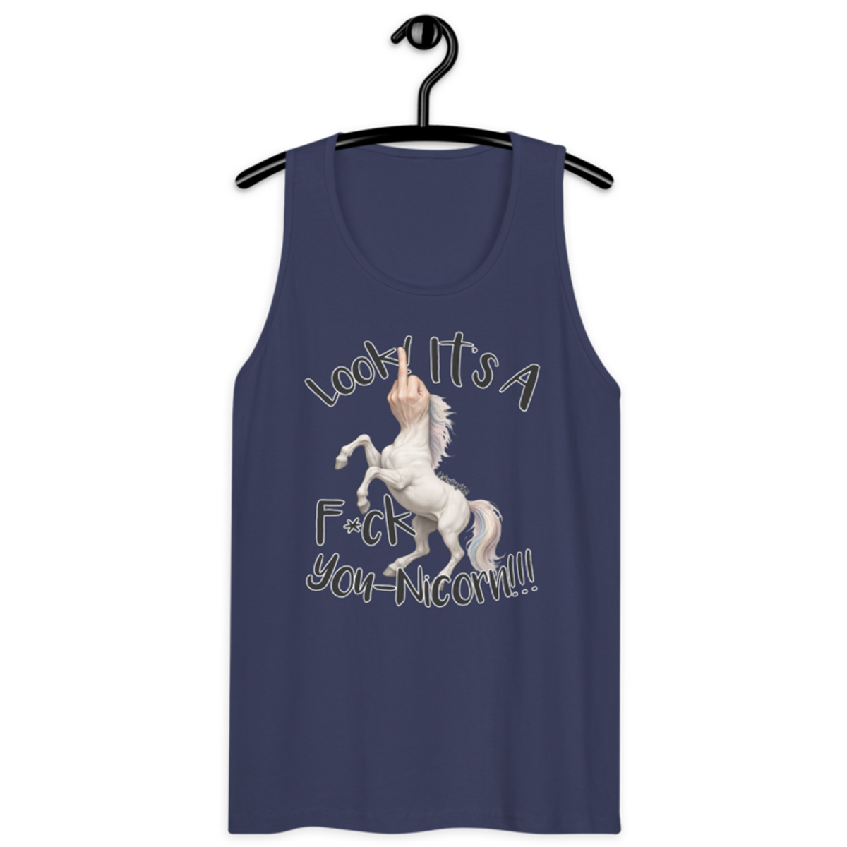 F•ck Unicorn – Men’s premium tank top — harbor blue