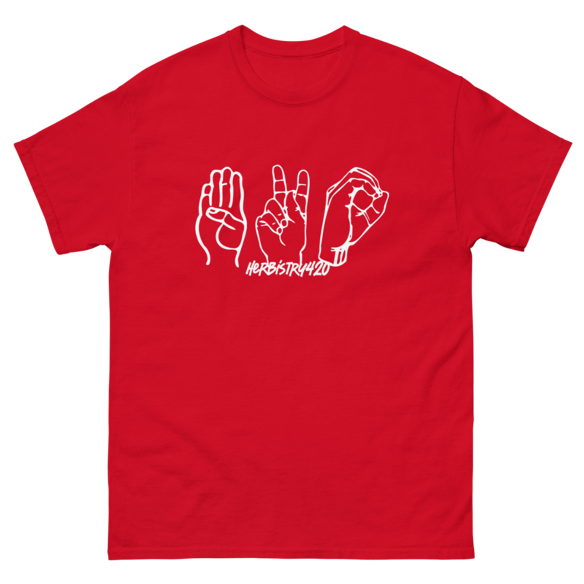 420 Hands – Unisex Classic Tee — red