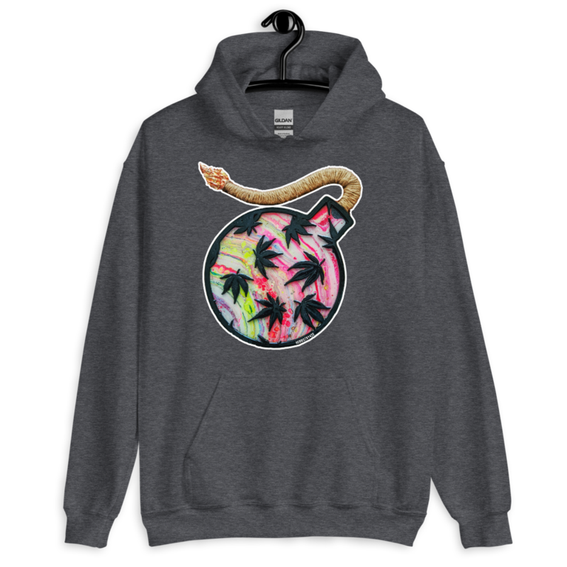 Da Bomb – Red – Unisex Hoodie — dark heather