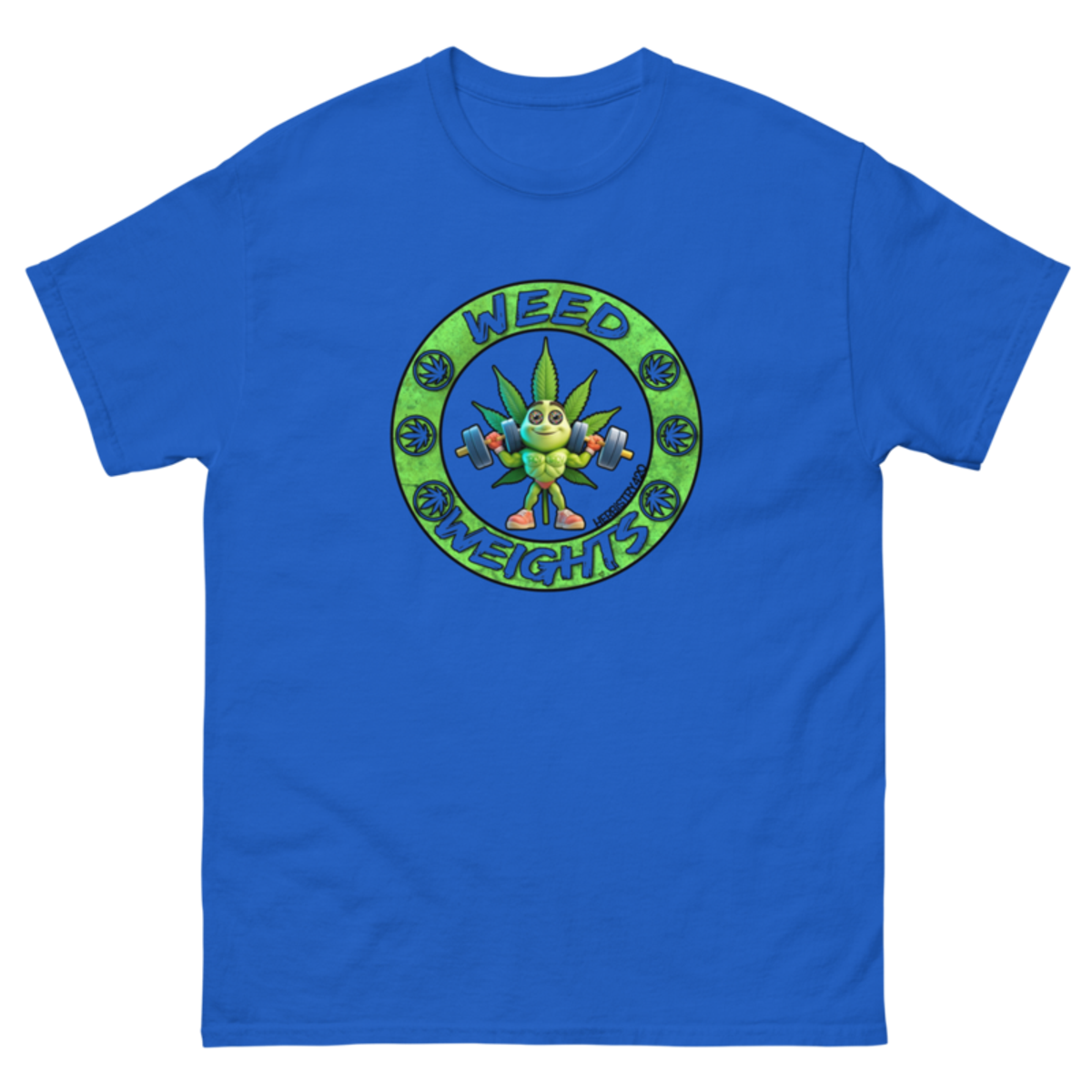 Weed & Weights – Unisex Classic Tee — royal