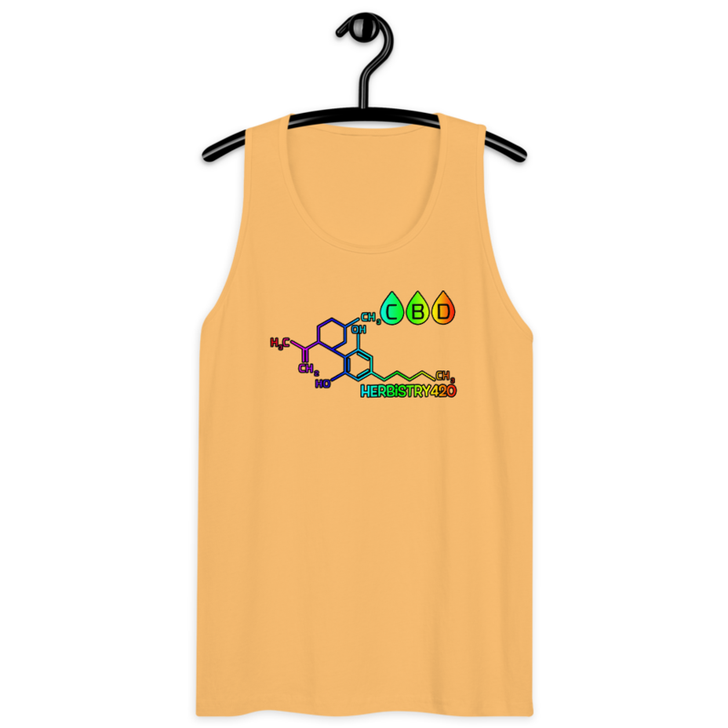 CBD Molecule – Men’s premium tank top — squash