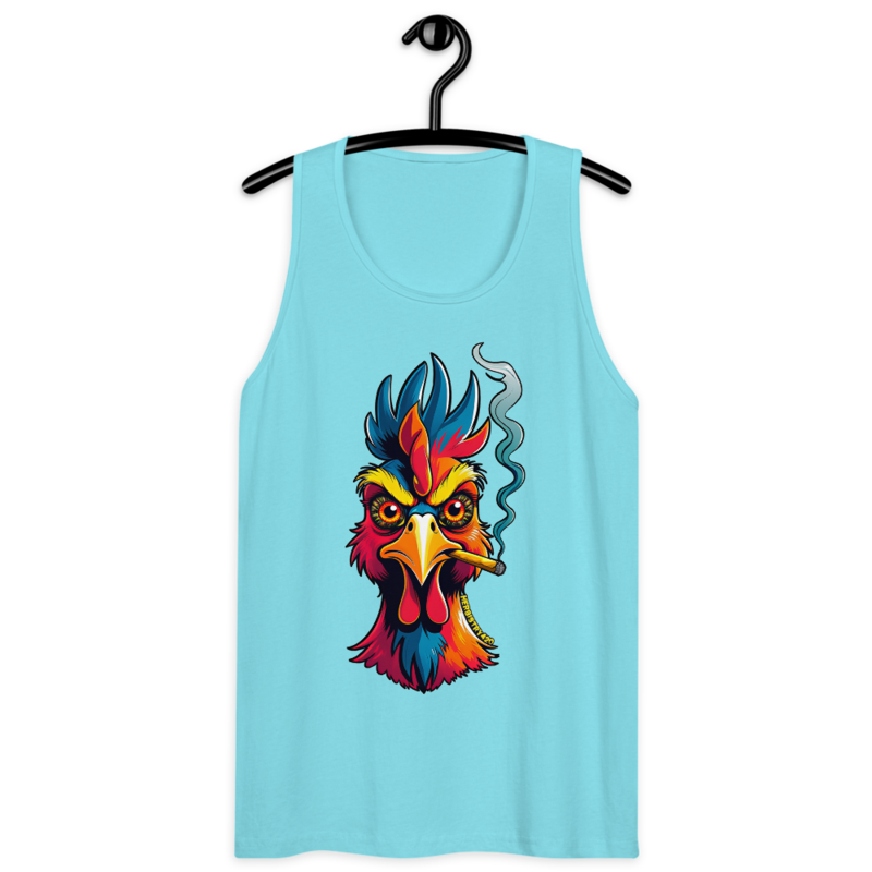 Fried Chicken – Men’s premium tank top — pacific blue