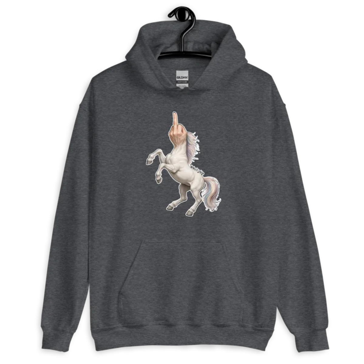 F*ck Unicorn – Unisex Hoodie — dark heather