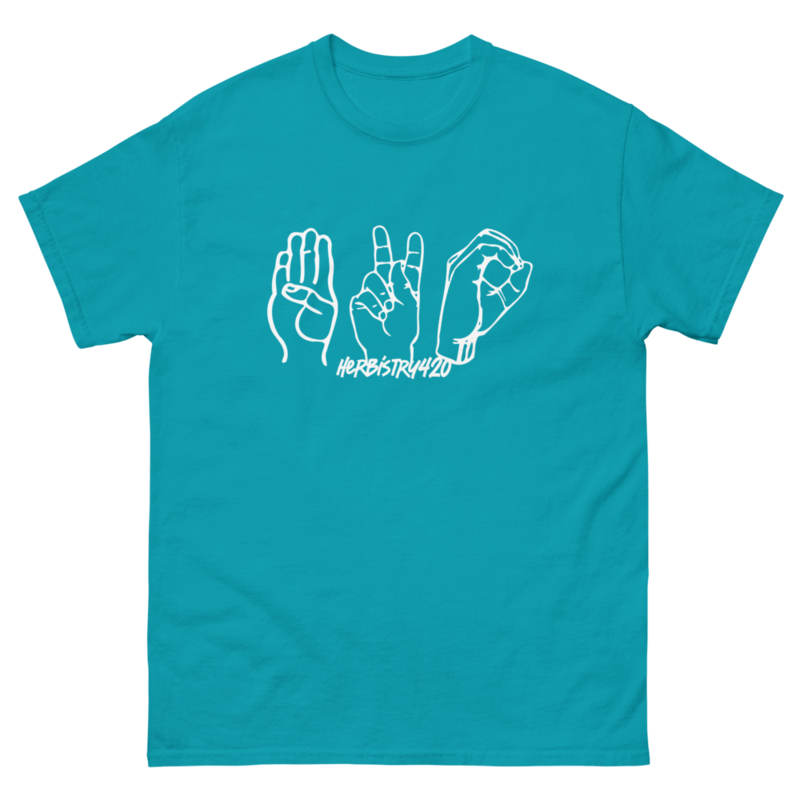 420 Hands – Unisex Classic Tee — tropical blue