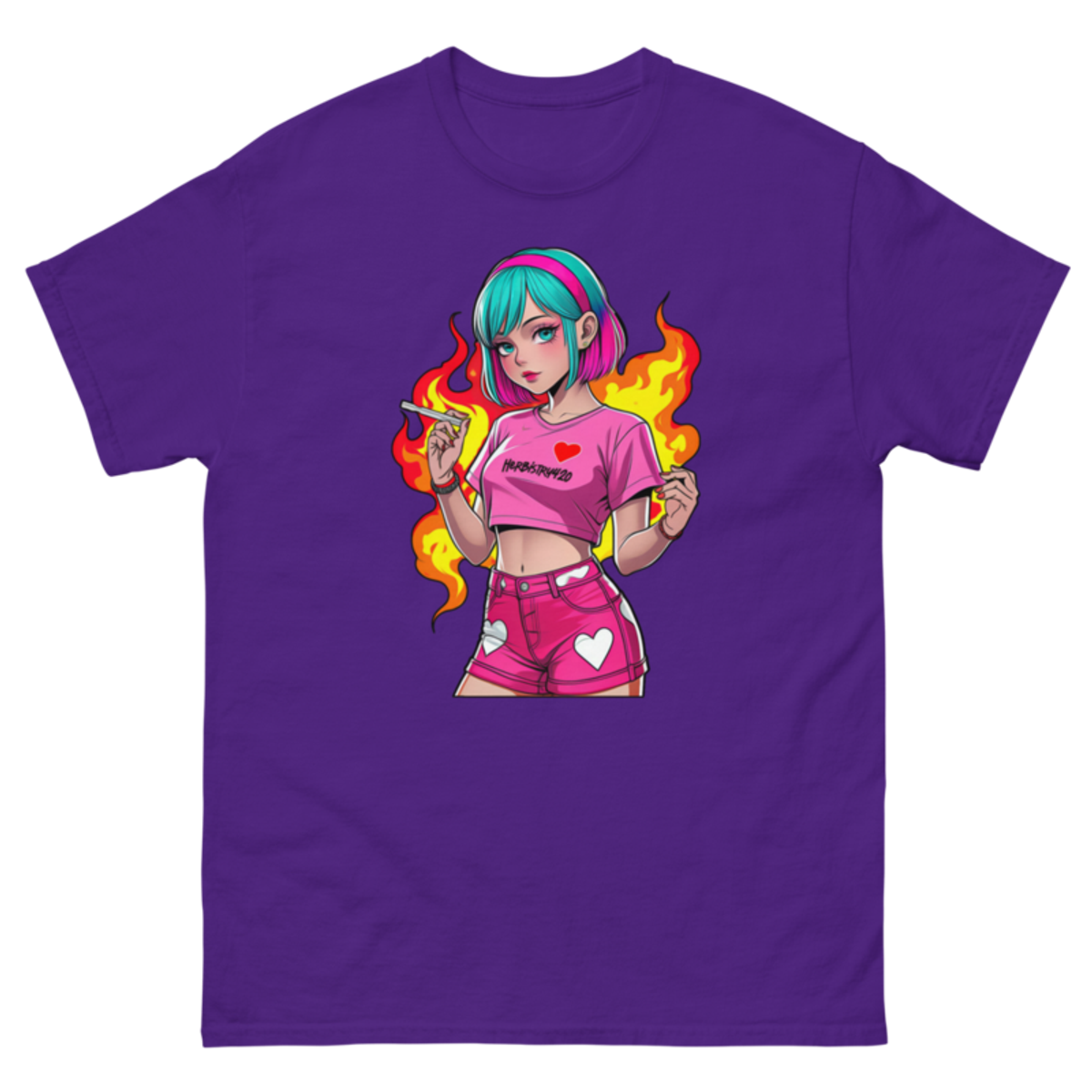 Anime Vape Girl - Unisex classic tee — purple