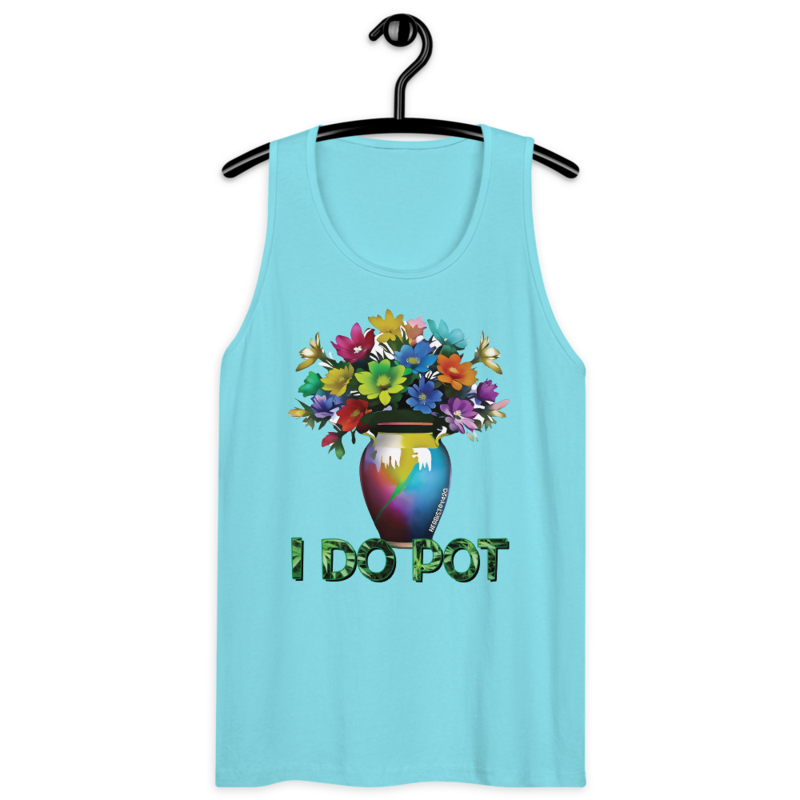 I Do Pot – Men’s premium tank top — pacific blue