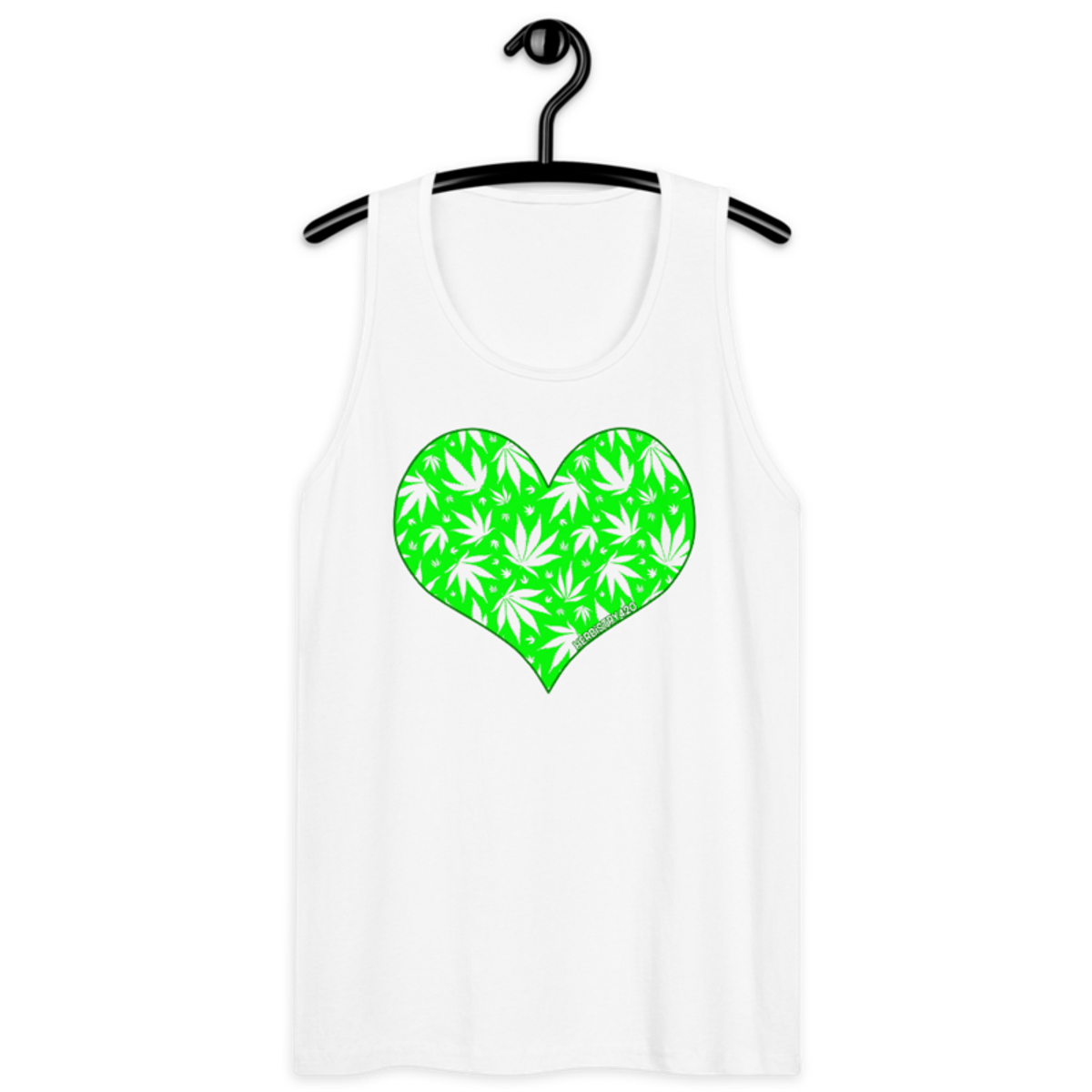 Love Weed – Men’s premium tank top — white