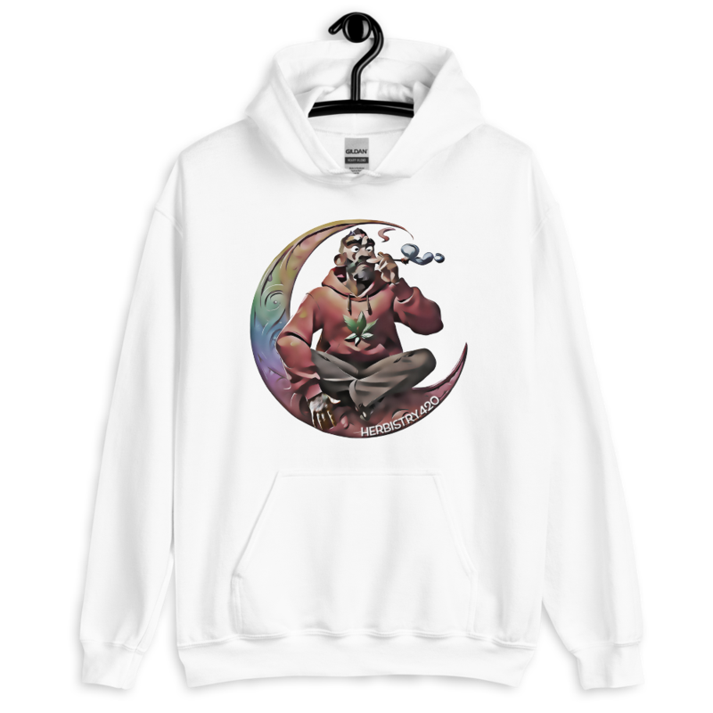 Smoking on the Moon – Unisex Hoodie — white