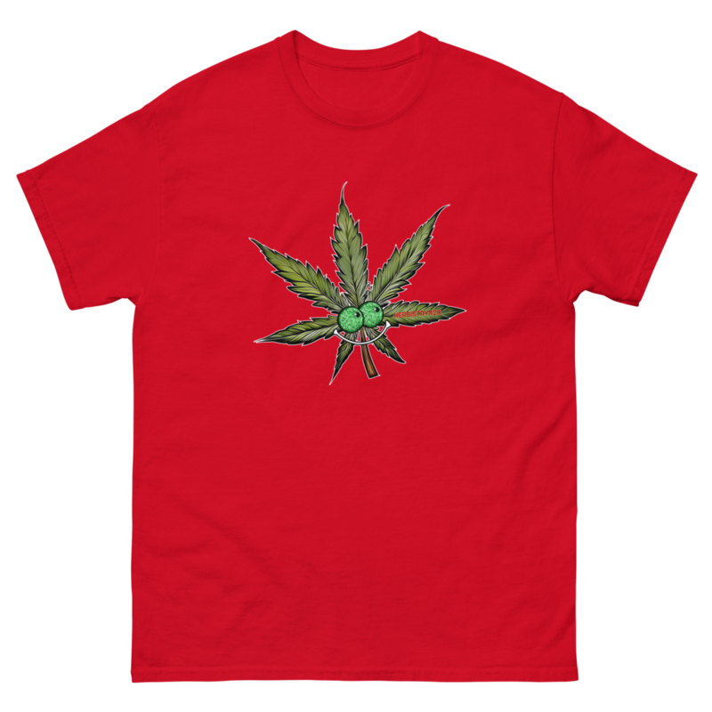Happy Leaf – Unisex Classic Tee — red