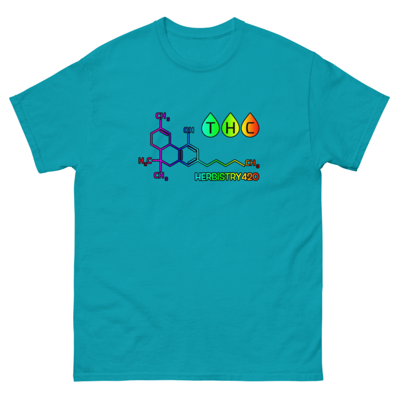 THC Molecule – Unisex Classic Tee — tropical blue