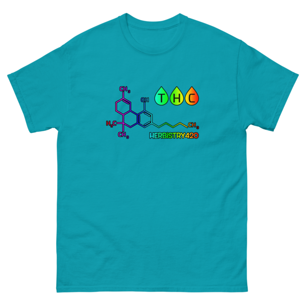 THC Molecule – Unisex Classic Tee — tropical blue