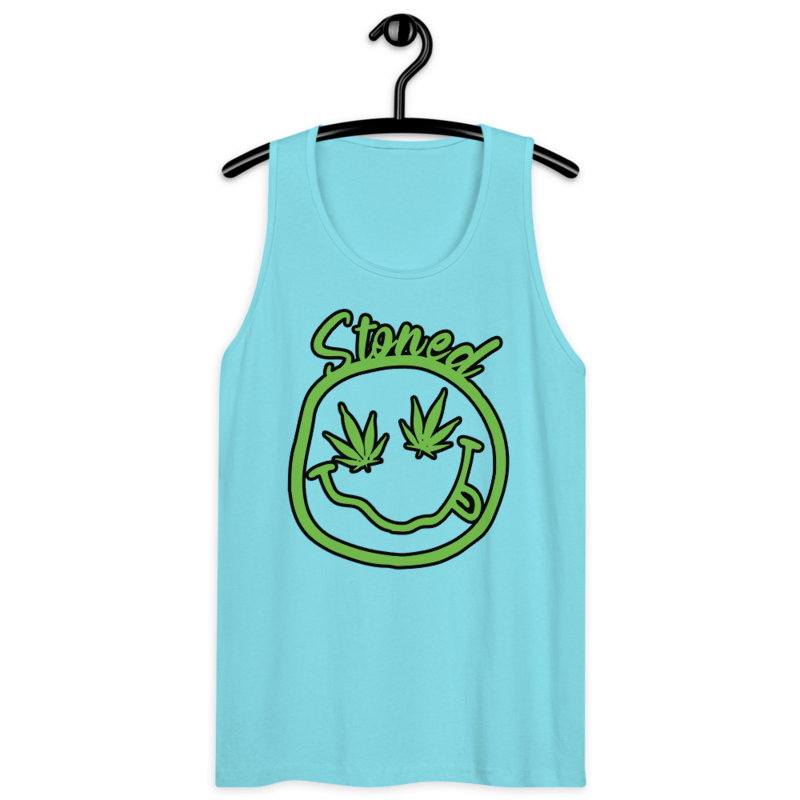 Stoned – Men’s premium tank top — pacific blue