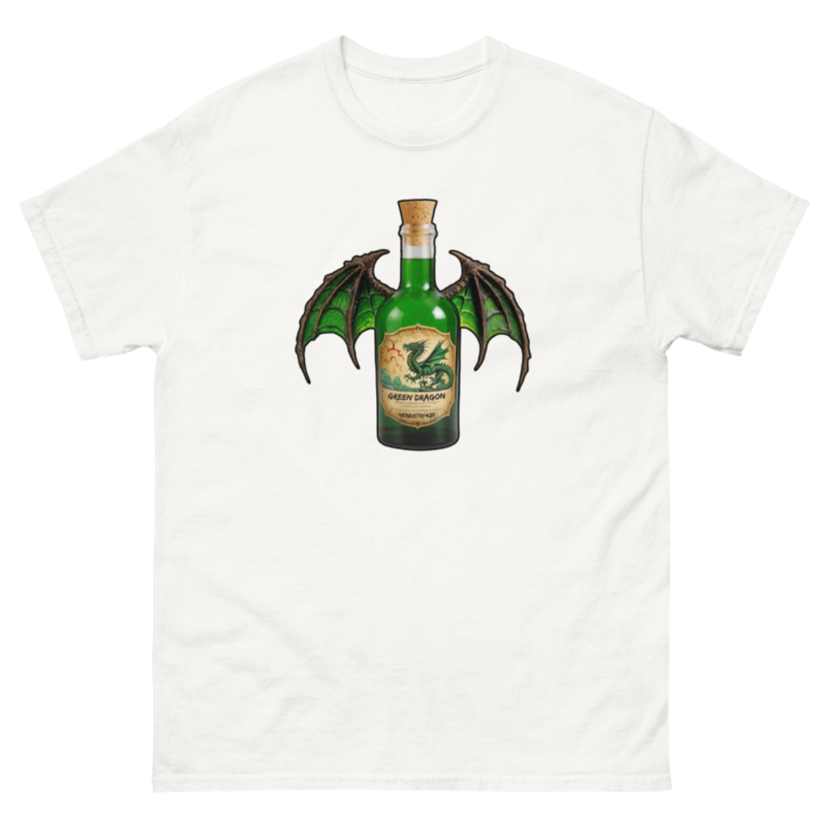 Green Dragon – Unisex classic tee — white