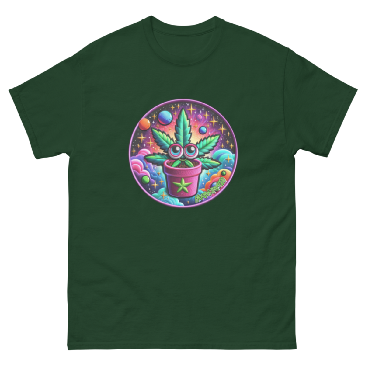 Space Plant – Unisex Classic Tee — forest green