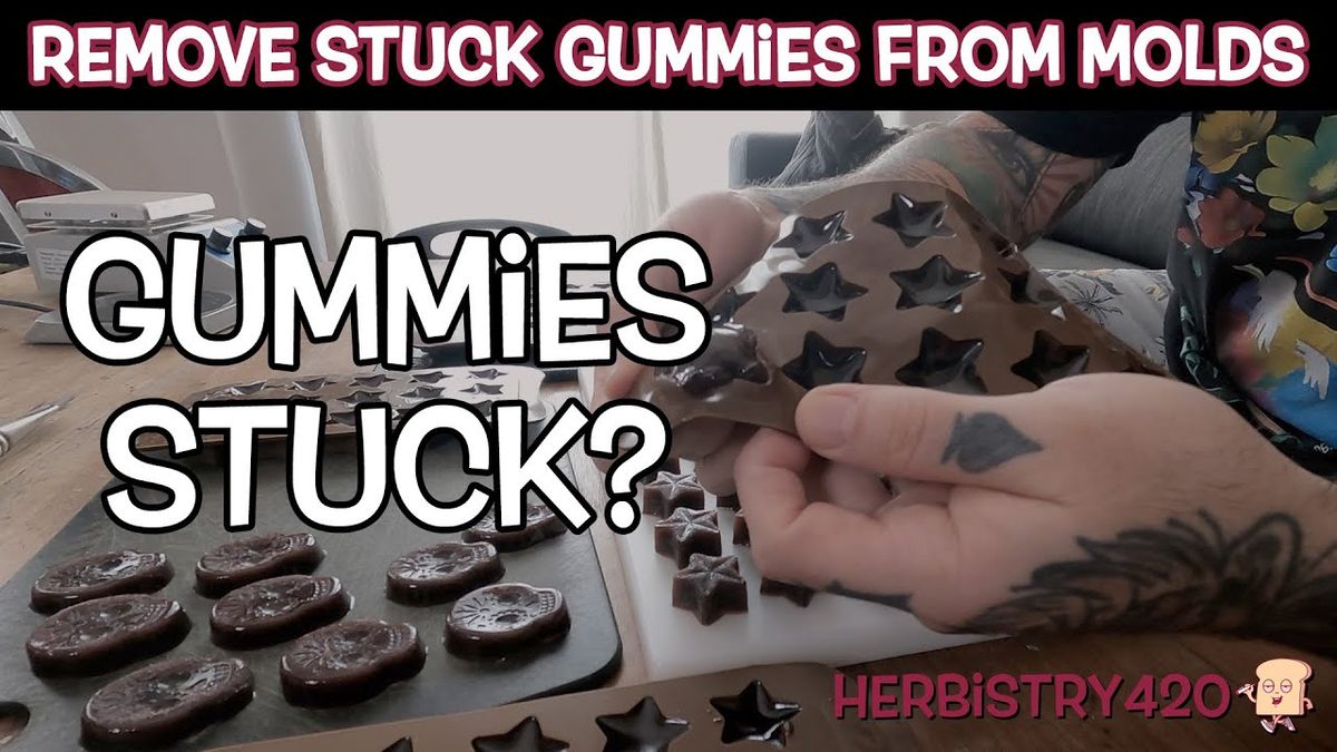 remove stuck gummies from molds