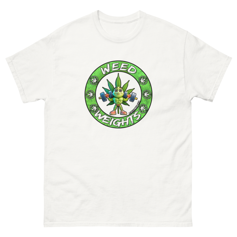 Weed & Weights – Unisex Classic Tee — white