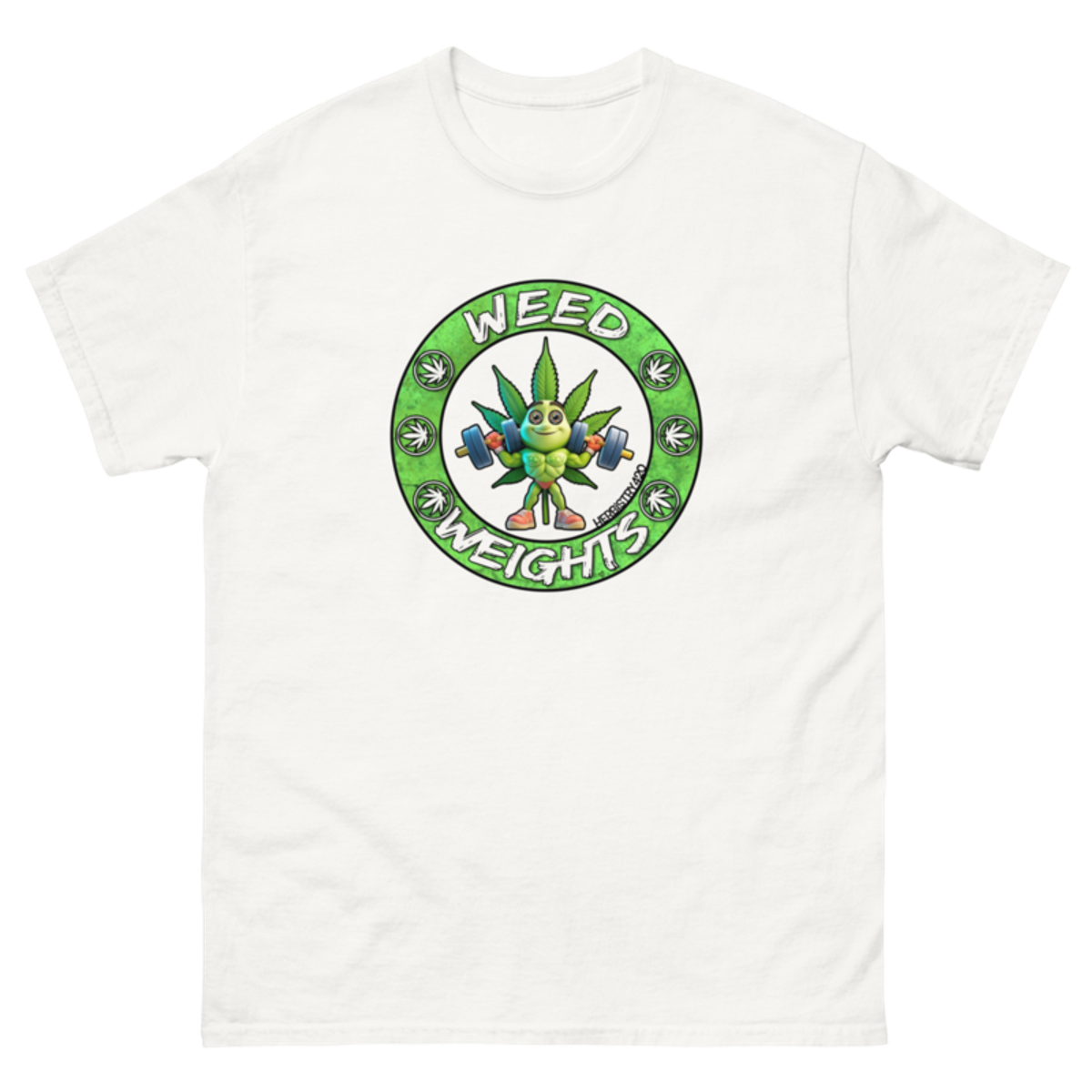 Weed & Weights – Unisex Classic Tee — white