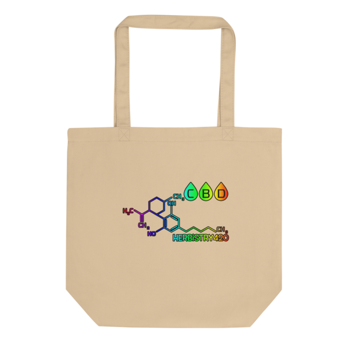 CBD Molecule – Eco Tote Bag — oyster