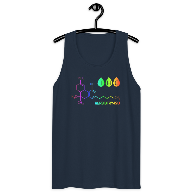 THC Molecule – Men’s premium tank top — navy