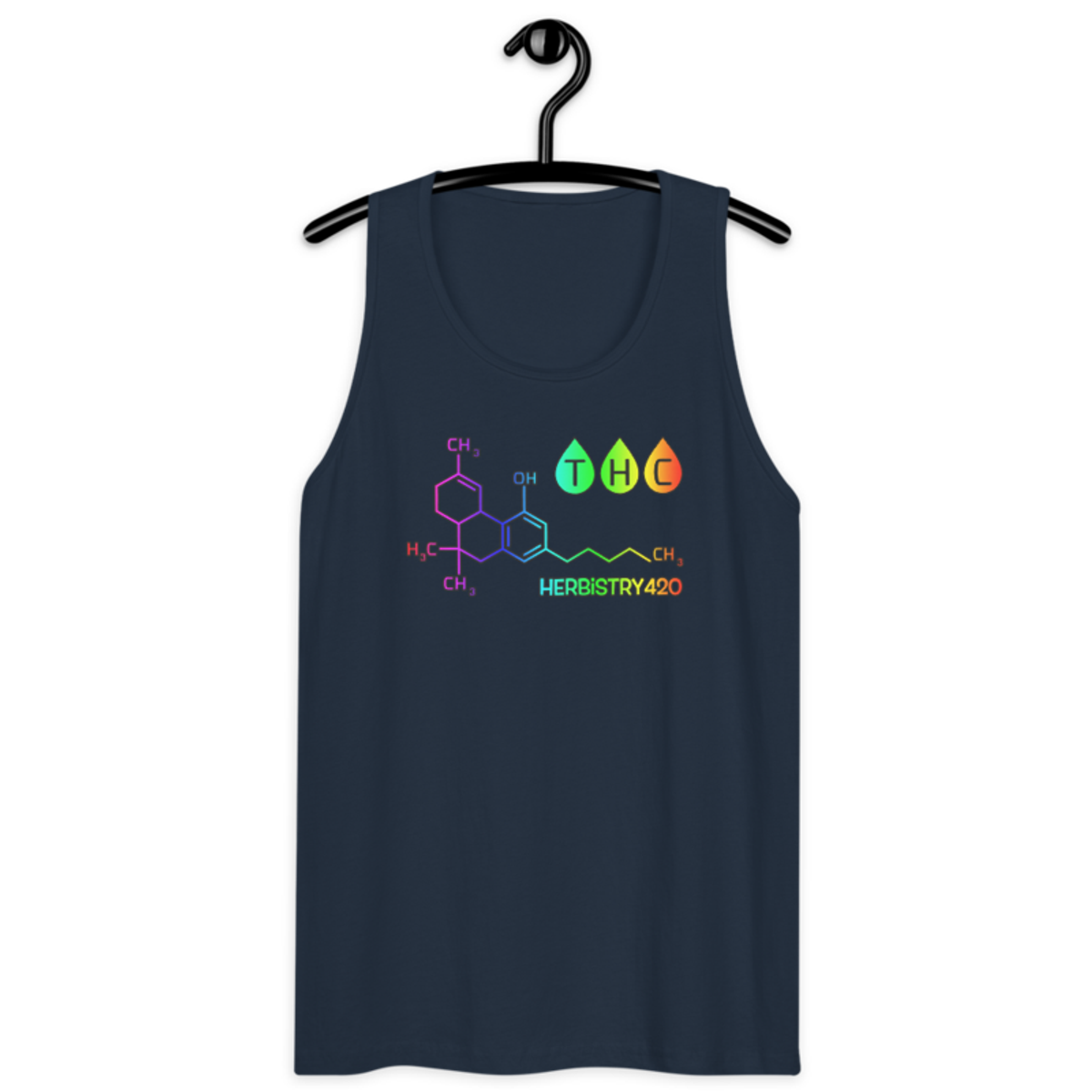 THC Molecule – Men’s premium tank top — navy
