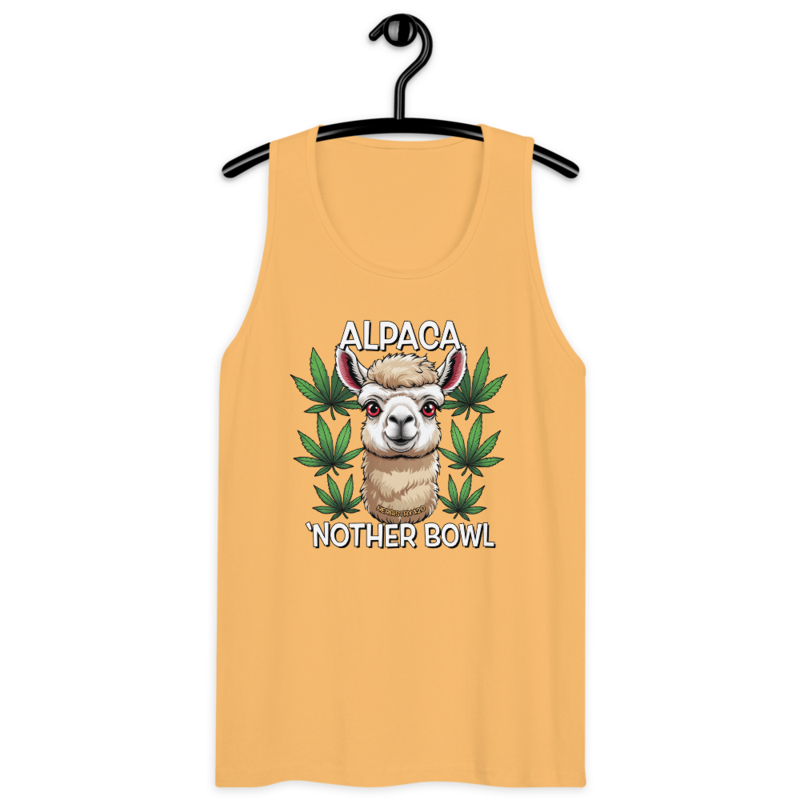 Alpaca 'Nother Bowl – Men’s premium tank top — squash
