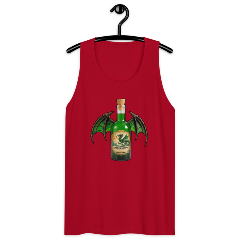 Green Dragon – Men’s premium tank top — red