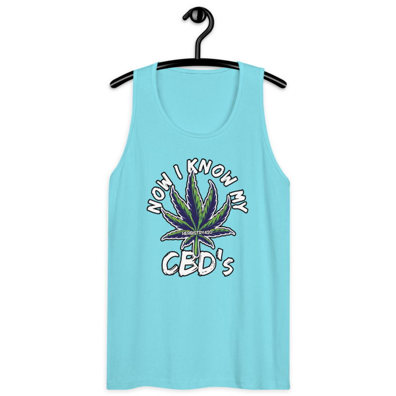 Now I Know My – Men’s premium tank top — pacific blue