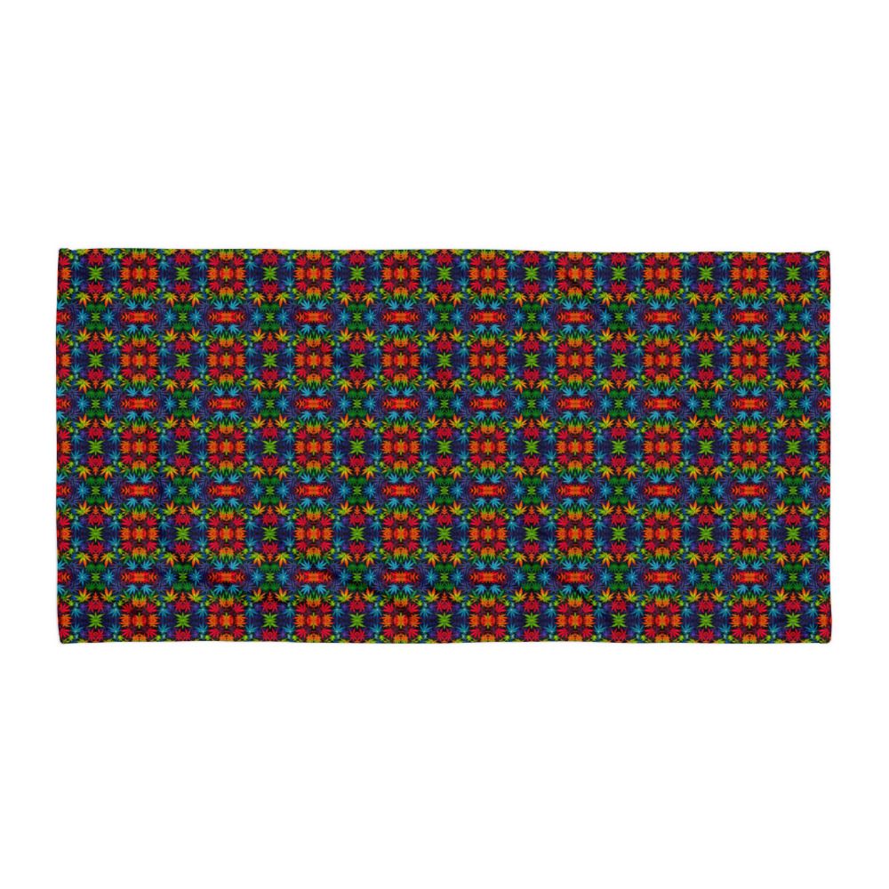 Colorful Leaves – Beach Towel — flat