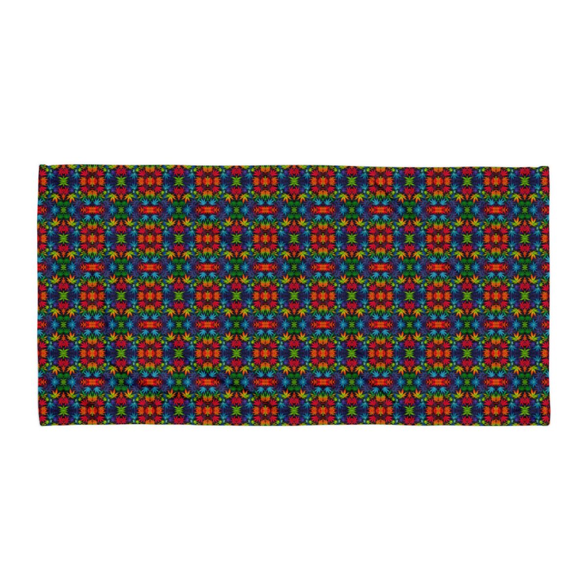 Colorful Leaves – Beach Towel — flat