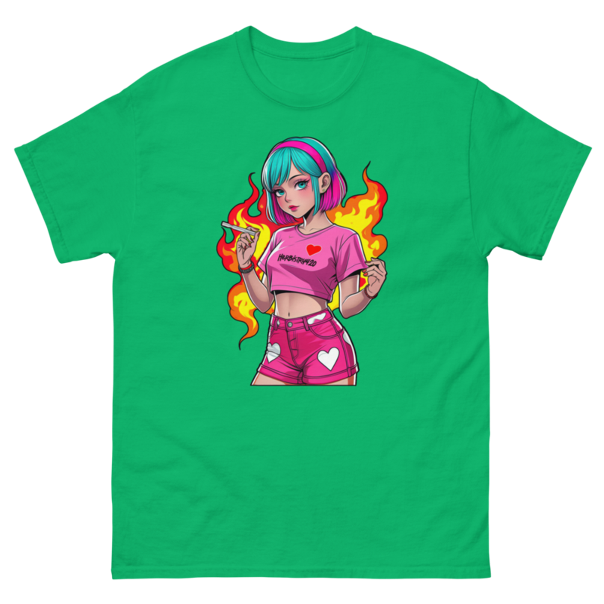 Anime Vape Girl - Unisex classic tee — irish green
