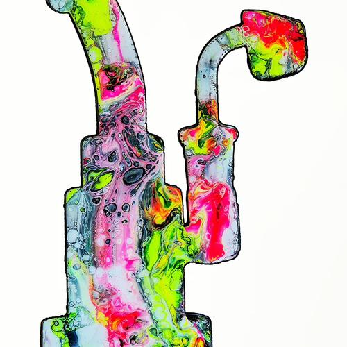 Dab Rig #1 – Wood Cut Resin Art