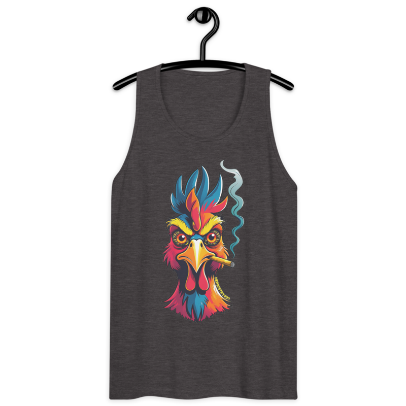 Fried Chicken – Men’s premium tank top — charcoal heather