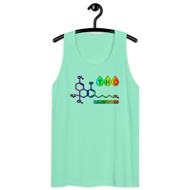 THC Molecule – Men’s premium tank top — mint