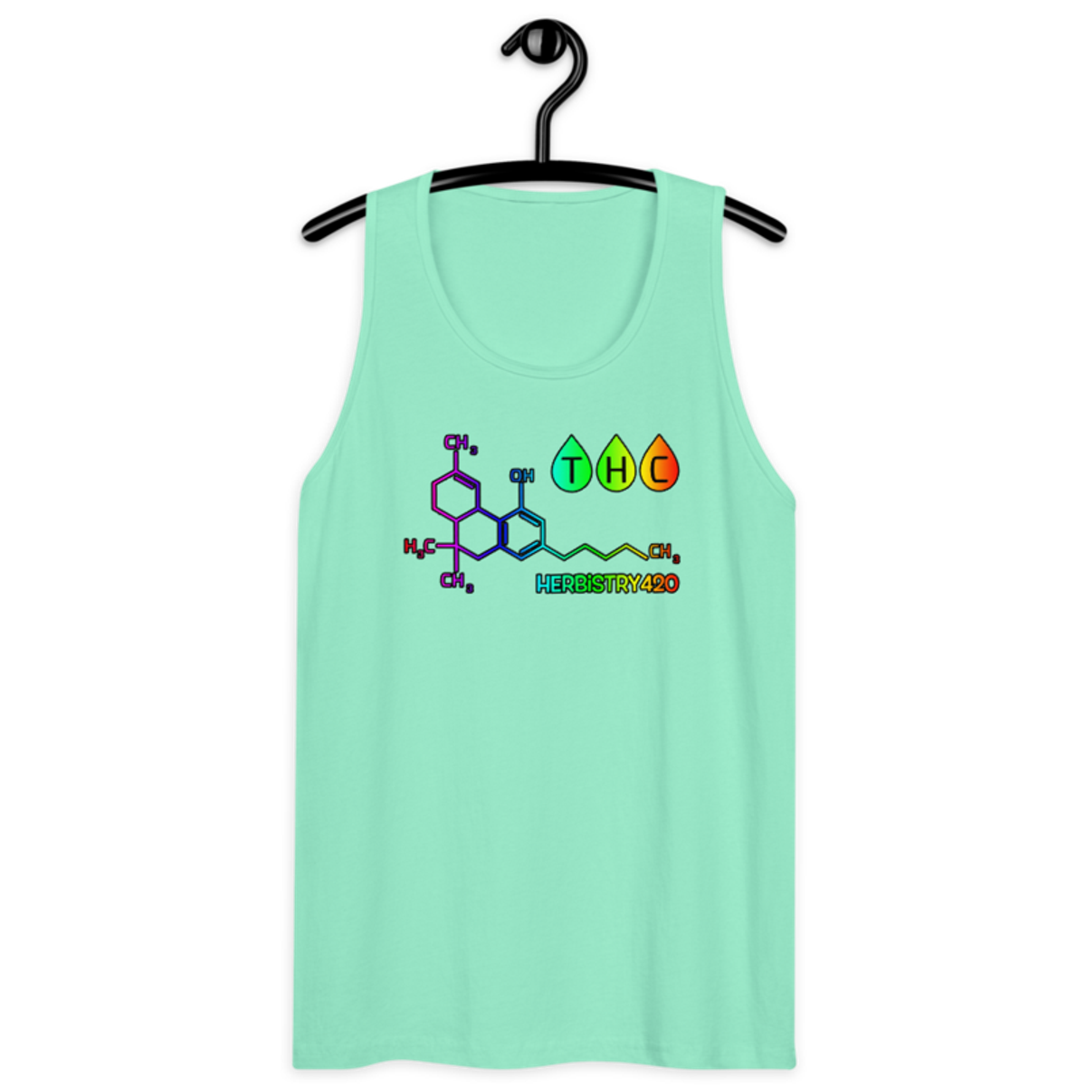 THC Molecule – Men’s premium tank top — mint