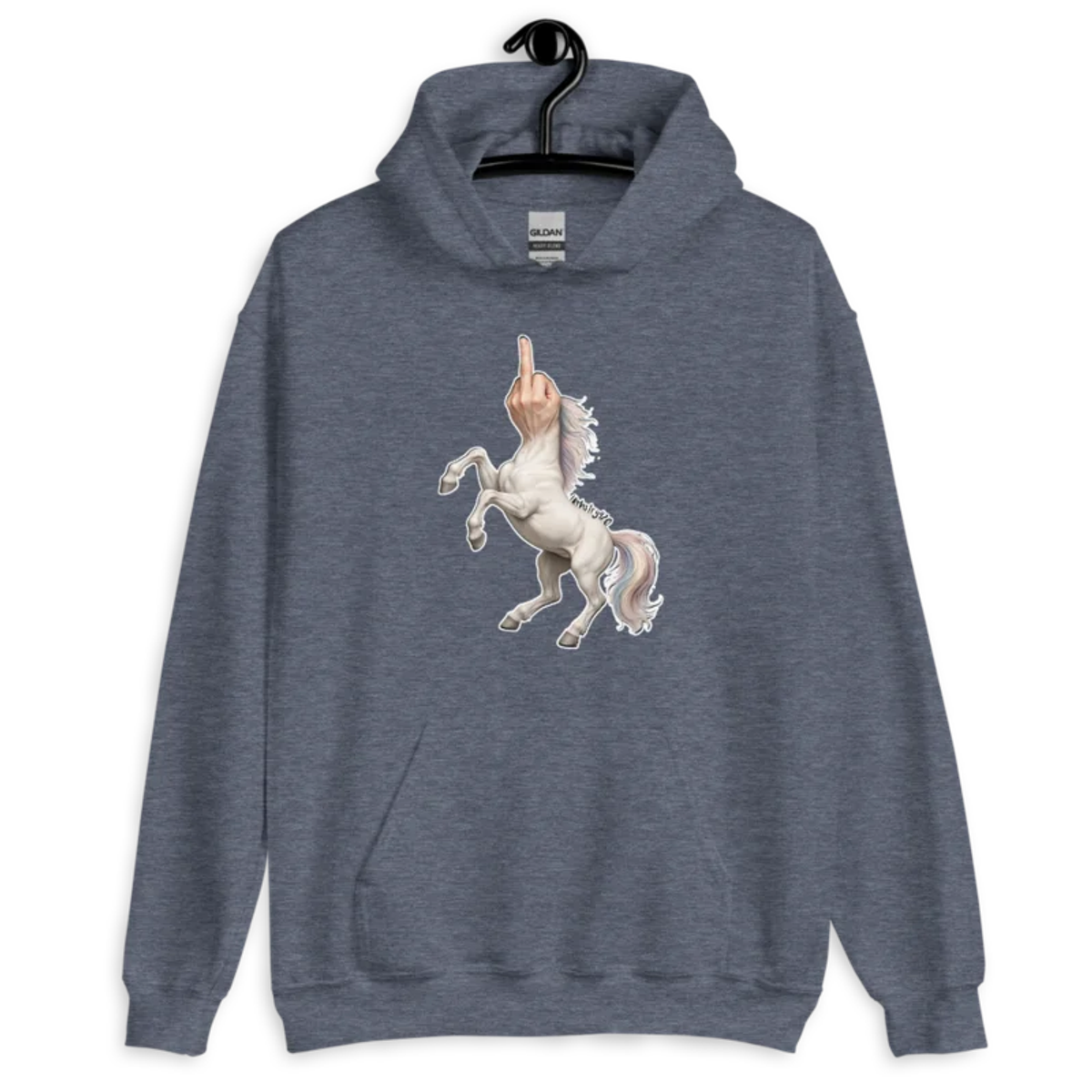 F*ck Unicorn – Unisex Hoodie — heather sport dark navy