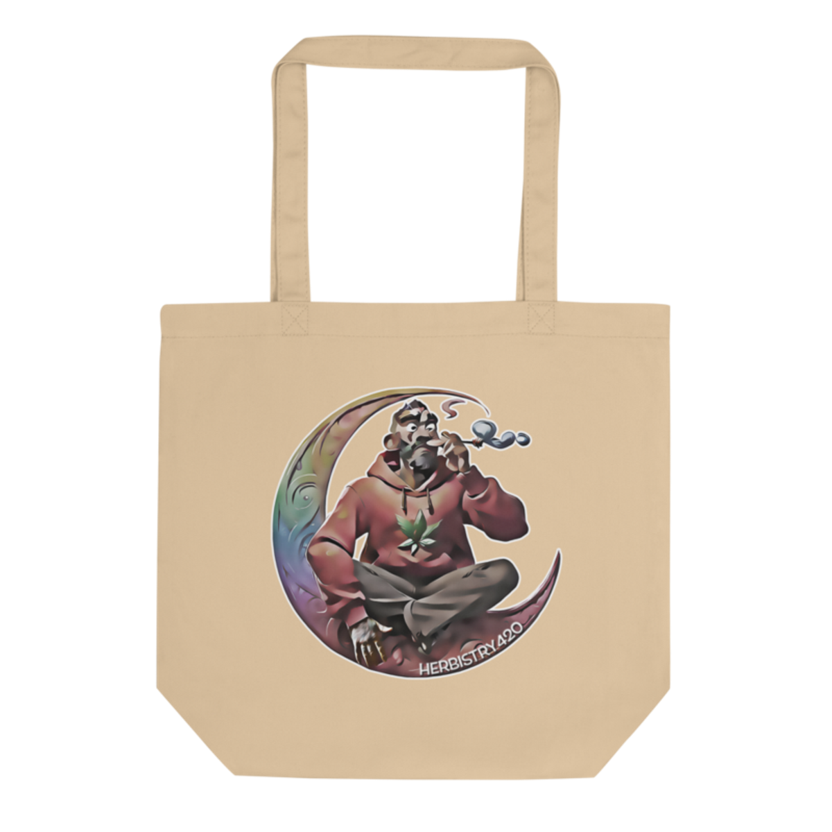 Smoking on the Moon – Eco Tote Bag — oyster