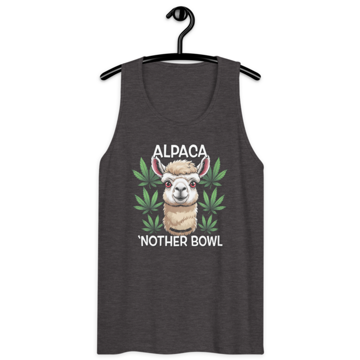 Alpaca 'Nother Bowl – Men’s premium tank top — charcoal heather