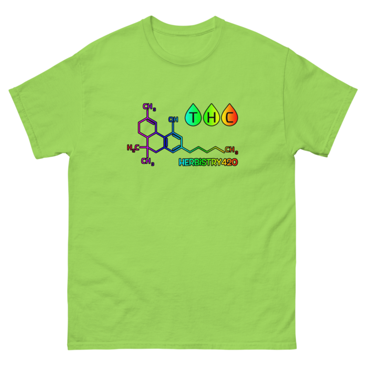 THC Molecule – Unisex Classic Tee — lime